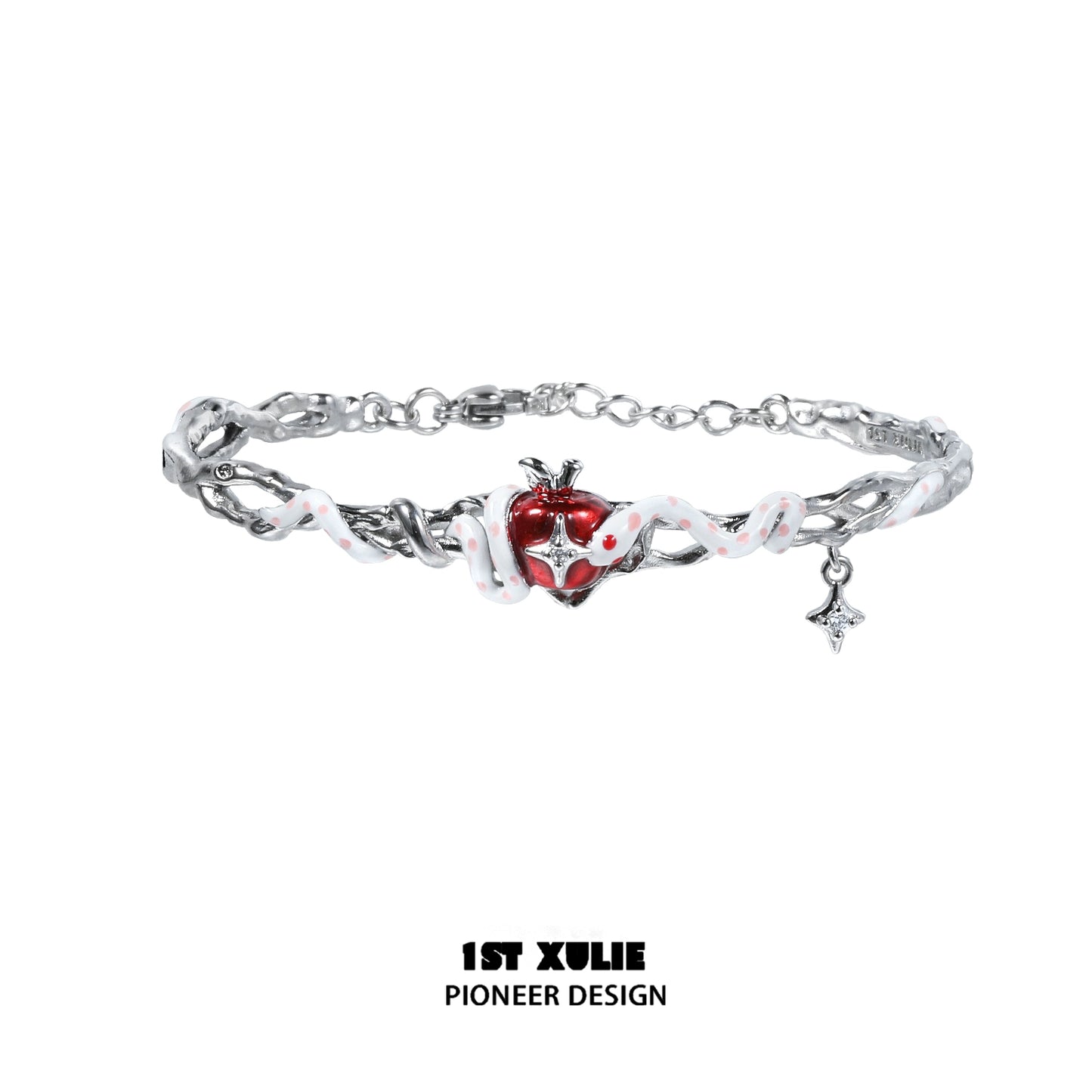 Cute Hungry Snake Apple Bracelet