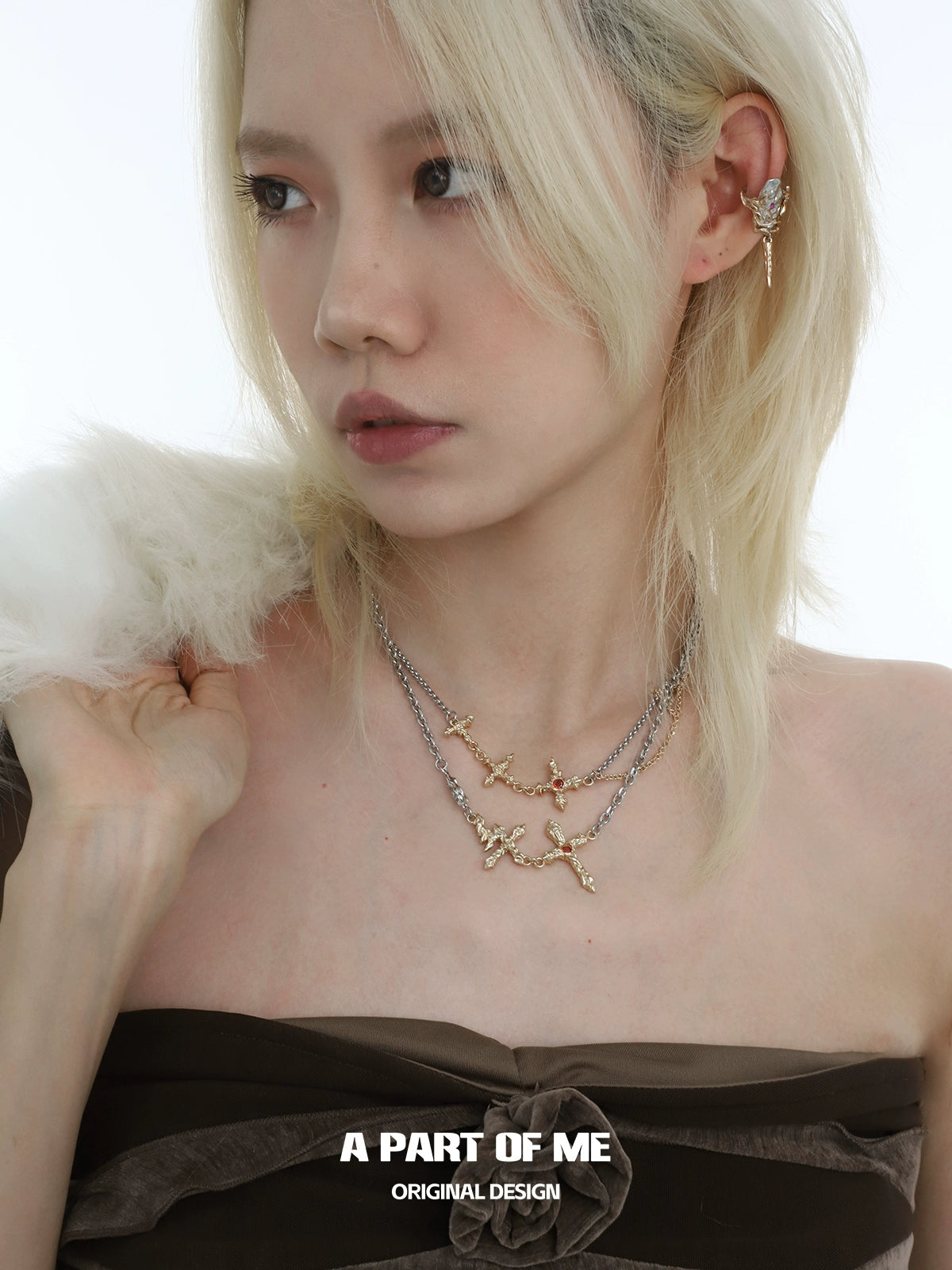 Maillard Liquid Metal Cross Necklace