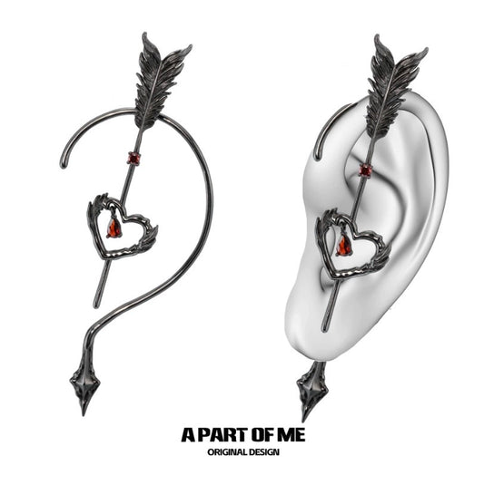 Cupid Feathered Arrow Ear Cuff