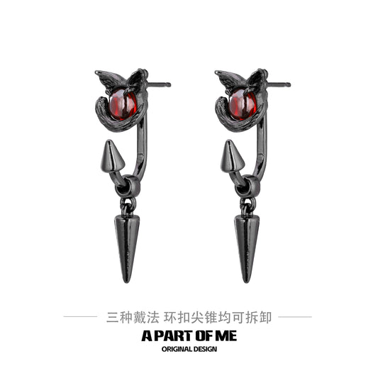 Dark Kitten Cone Earrings