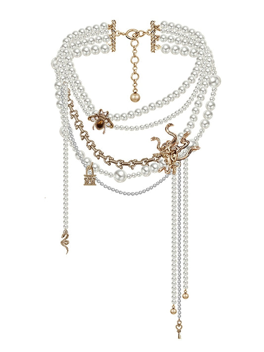 Nostalgic Heavy Pearl Necklace