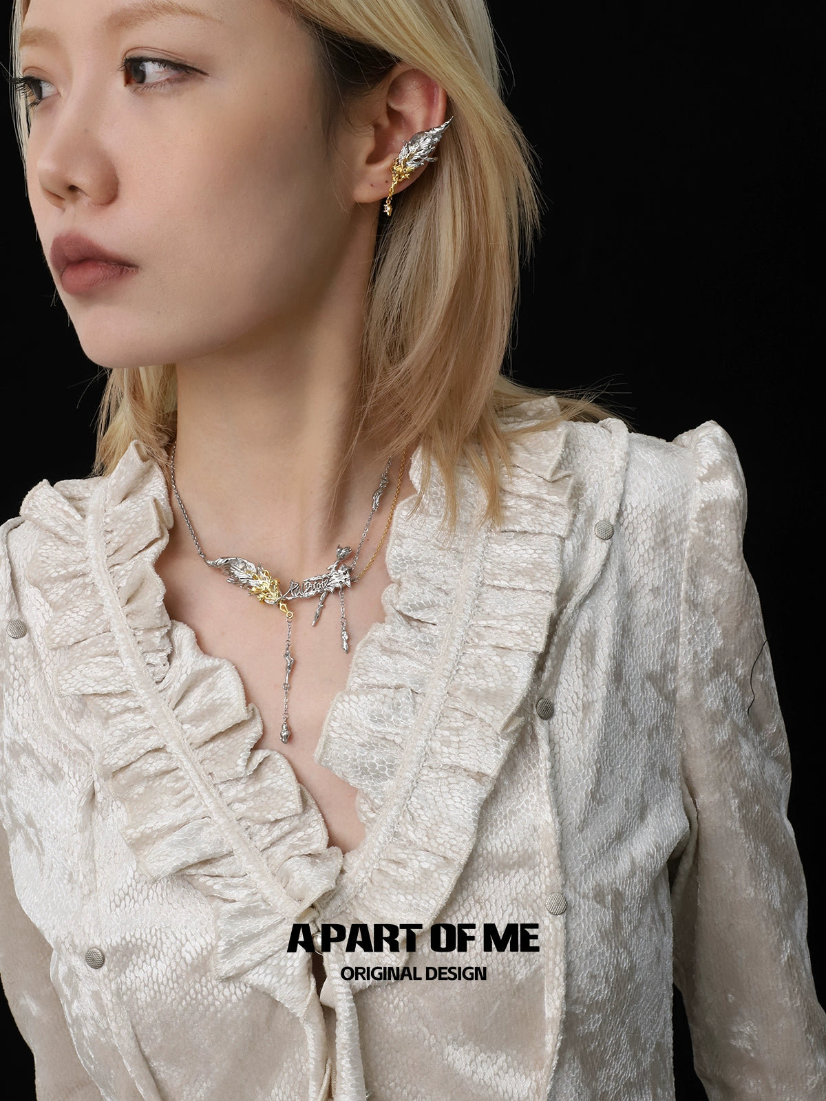 Red Quill Enchanter Ear Cuff