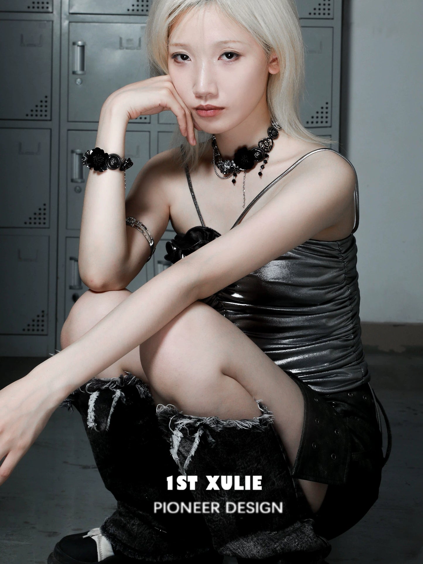 Gothic Taboo Rose Cyberpunk Bracelet