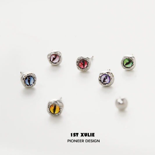 Devil Eye Gothic Stud Earrings