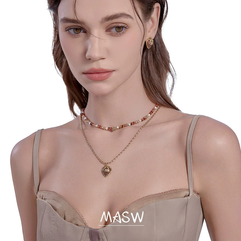 Strawberry Bead Necklace