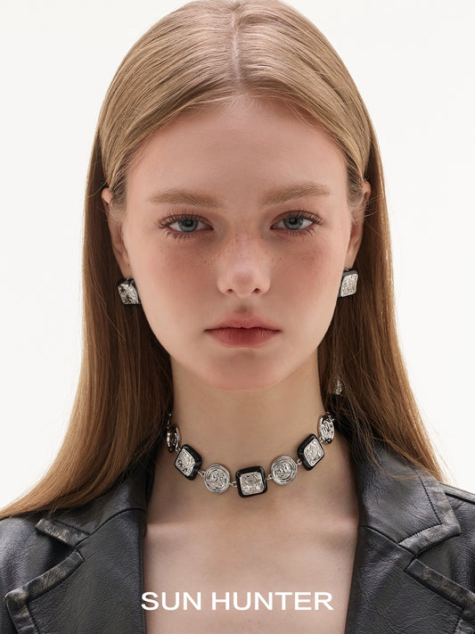 Vintage Coin Stud Earrings