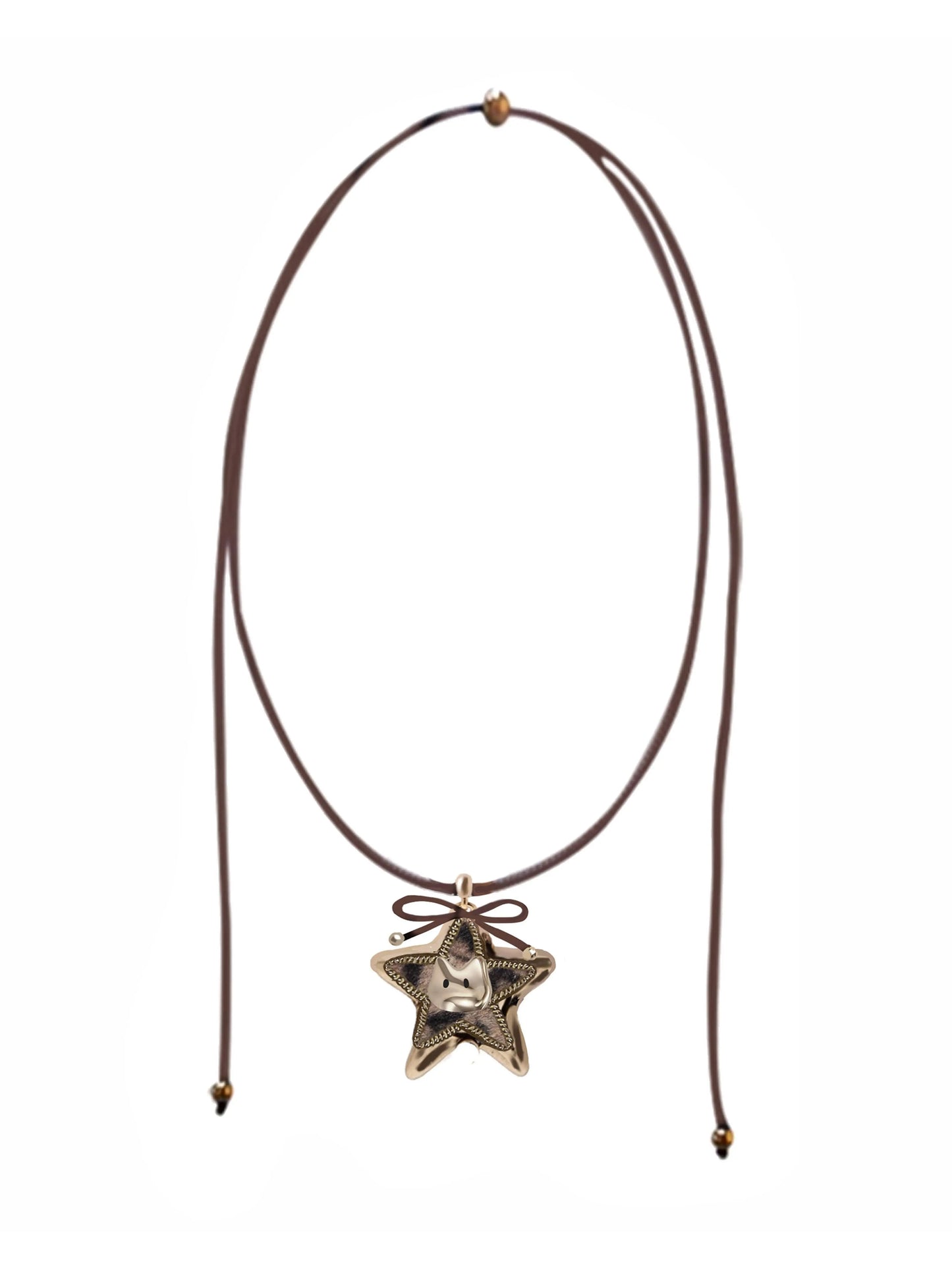 Graffiti Cat Star Necklace