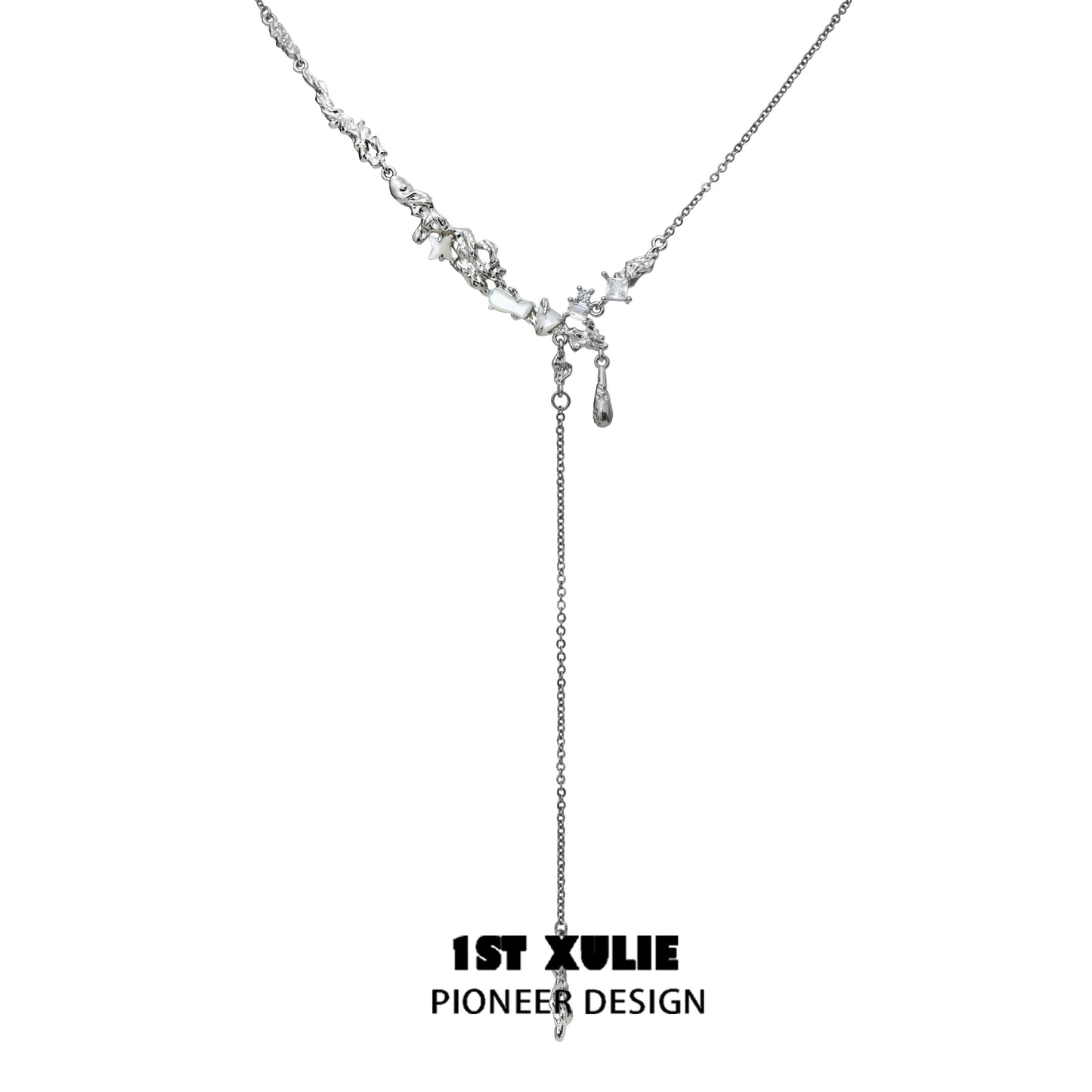 Moonlight Fragment Silver Necklace