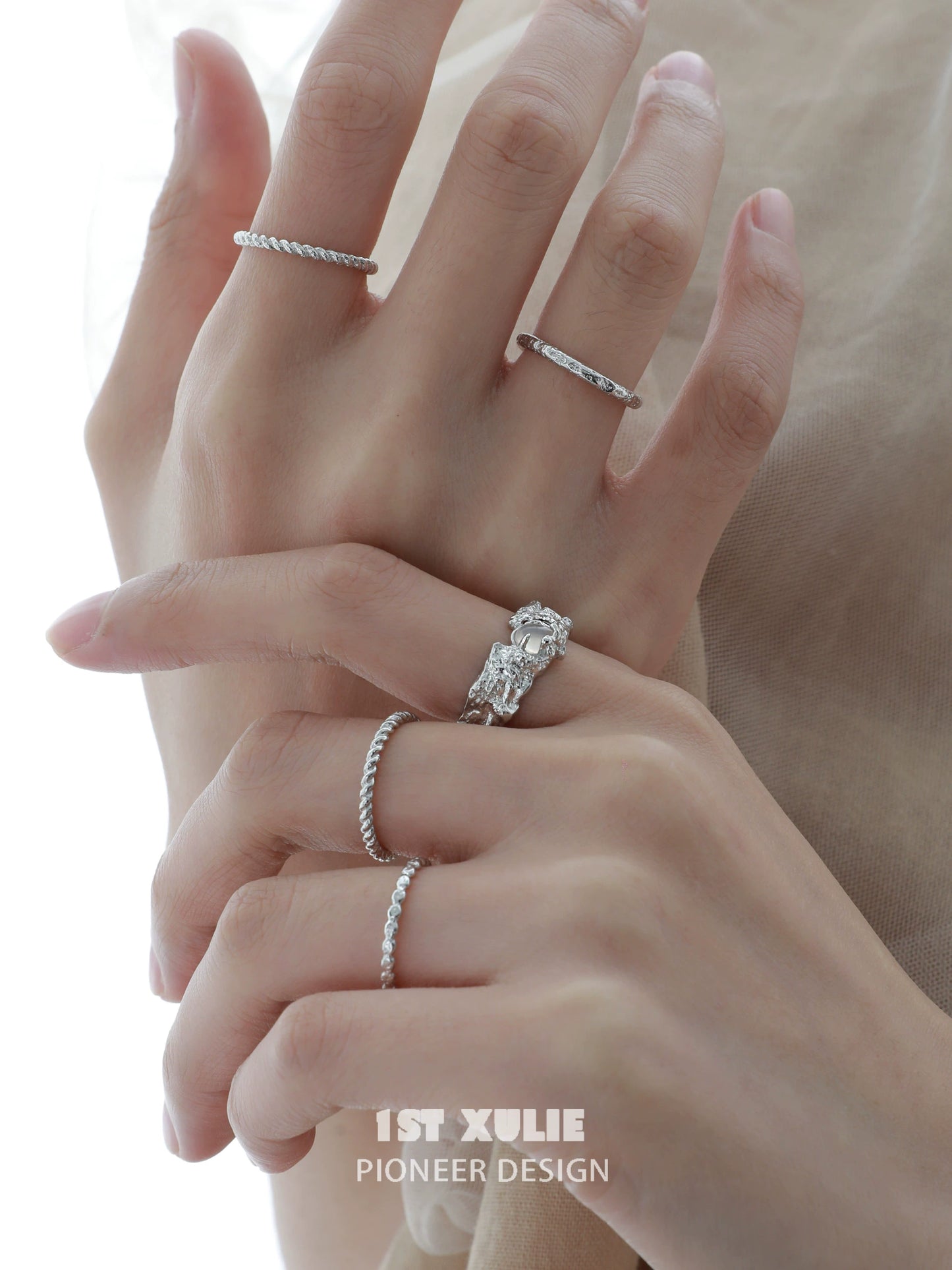 Eternal Frost White Agate Ring