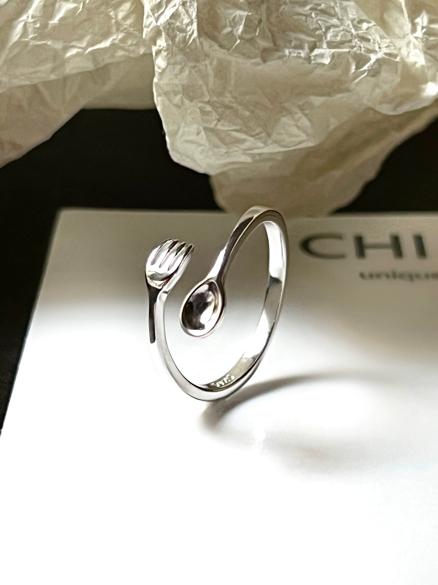 "Fork & Spoon" Creative Ring