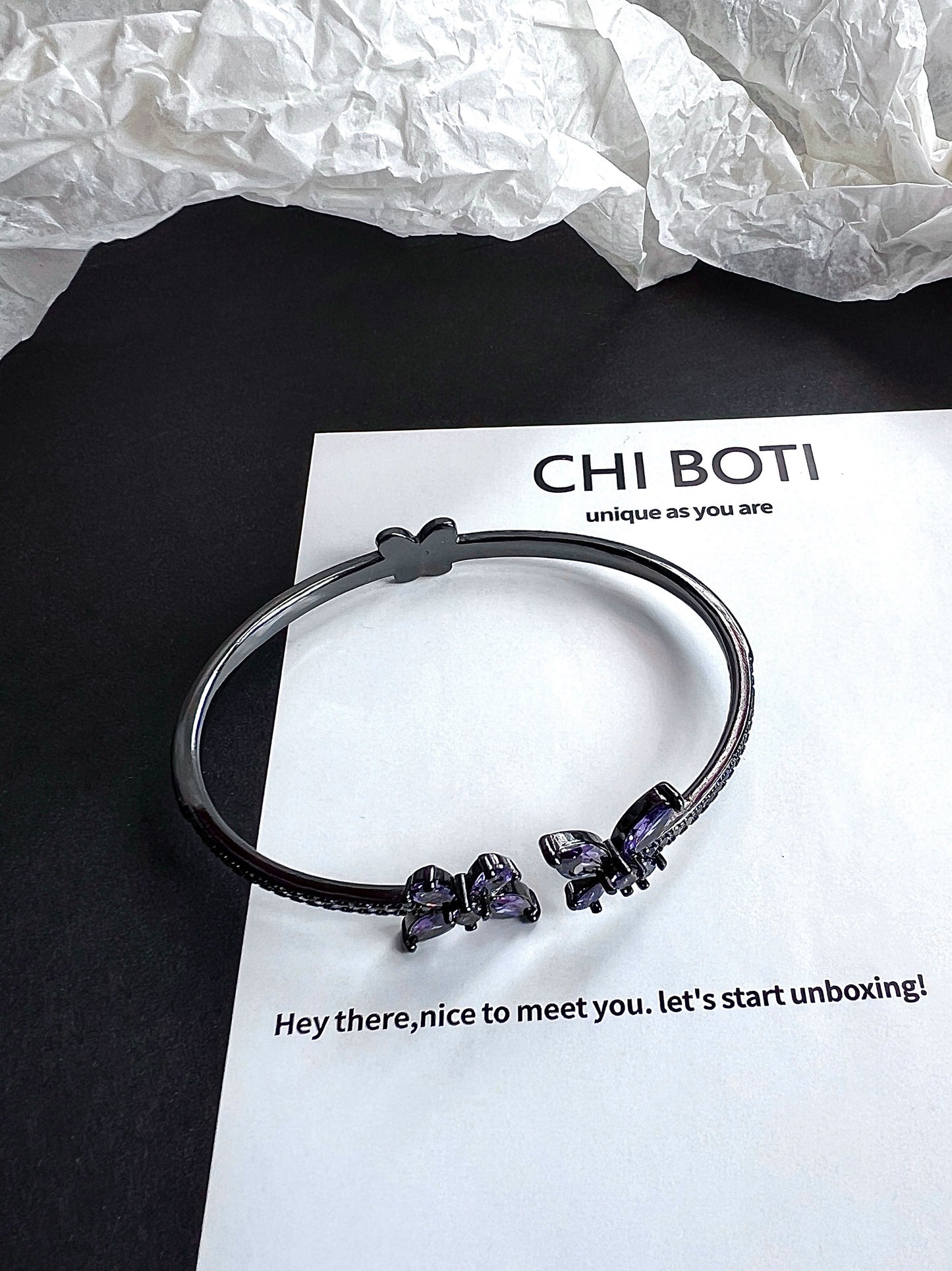 "Shadow Purple Butterfly" Dream Bracelet