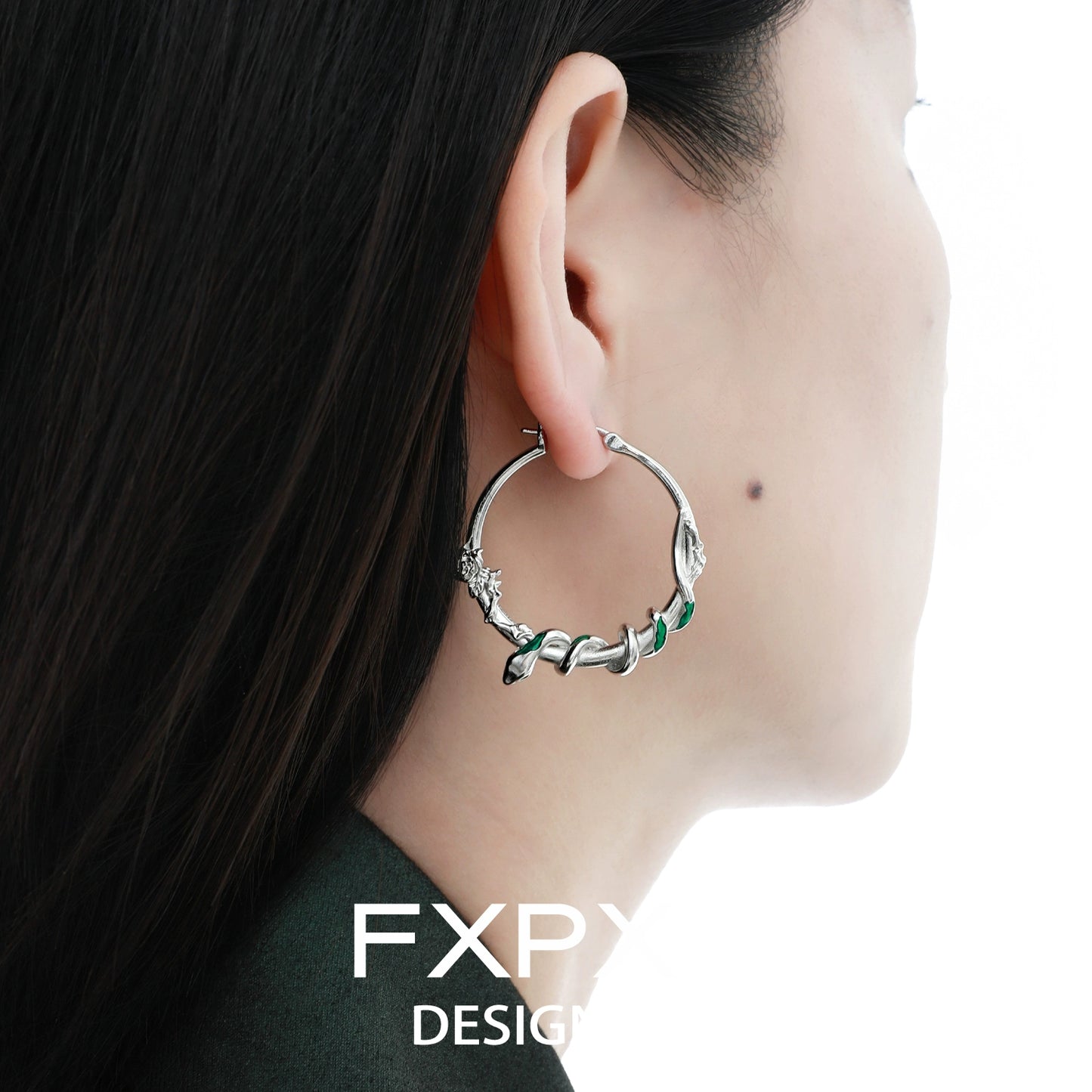 Y2K Midnight Ouroboros Earrings