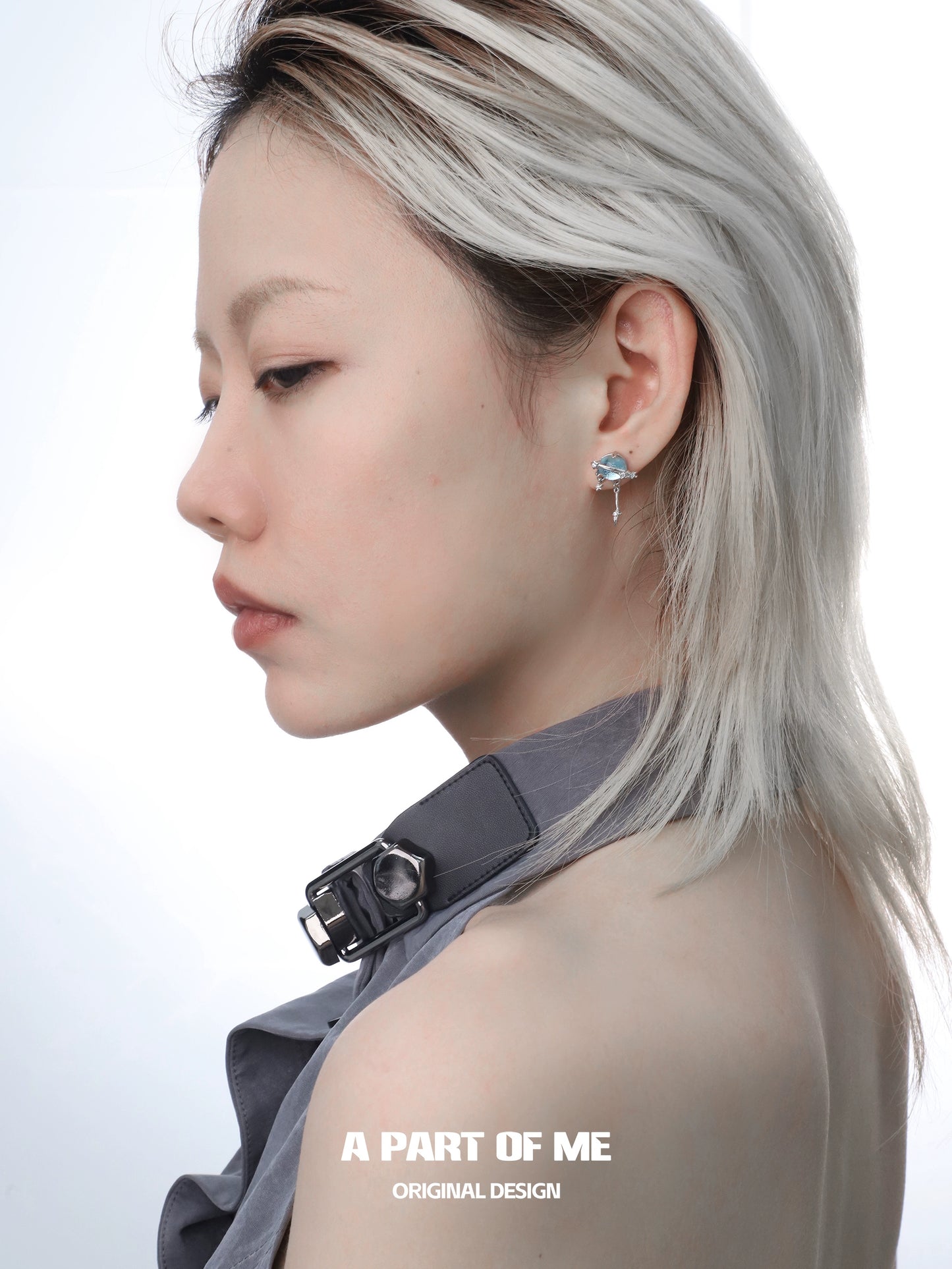 Wisdom Blue Crystal Ear Cuffs