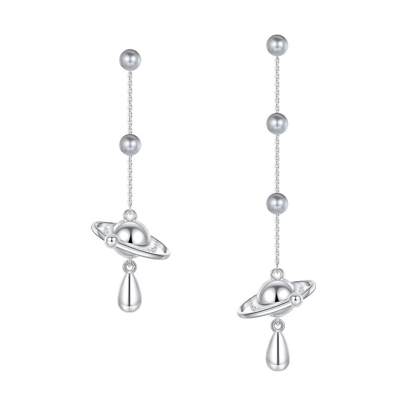 Planet Pearl Drop Earrings