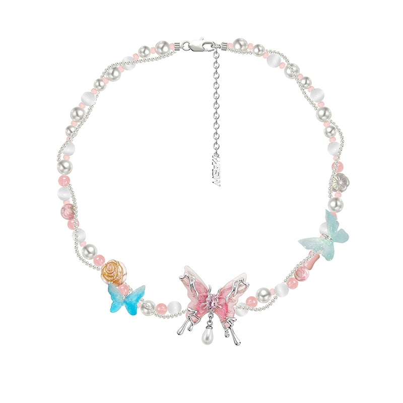 Butterfly Beaded Clavicle Chain