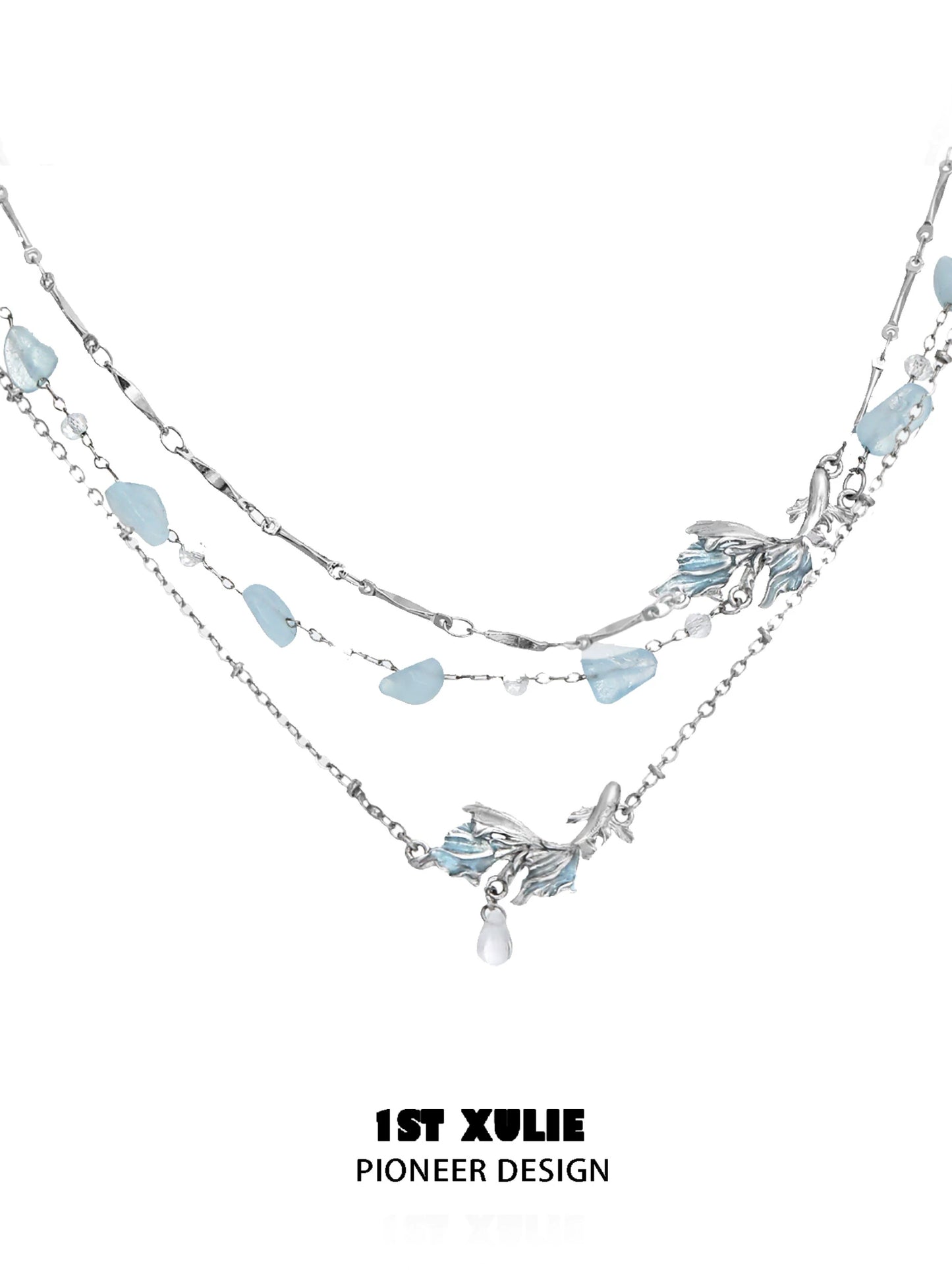 Dreamy Playful Fish Necklace