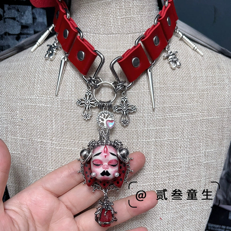 Choker-Ersan Tongsheng Original Handmade Necklace Spice Girl Sweet Cool Futuristic Niche Premium Light Luxury Heavy Industry Tide Choker
