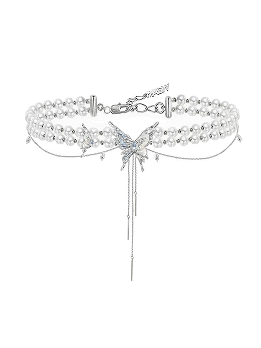 Butterfly Dance Pearl Choker