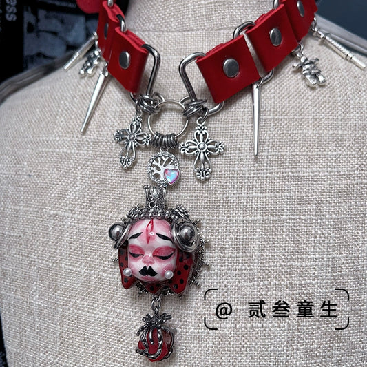 Choker-Ersan Tongsheng Original Handmade Necklace Spice Girl Sweet Cool Futuristic Niche Premium Light Luxury Heavy Industry Tide Choker