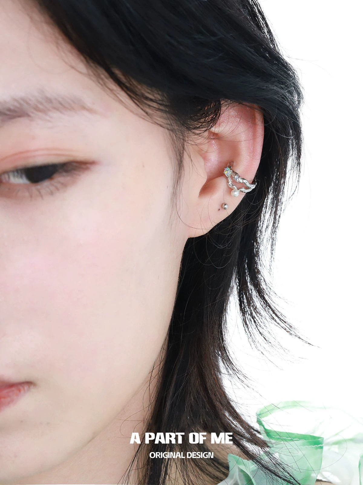 Rainbow Pearl Ear Cuffs