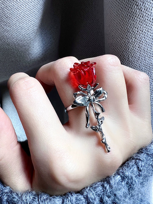 "Rose Manor" Ribbon Bow Ring