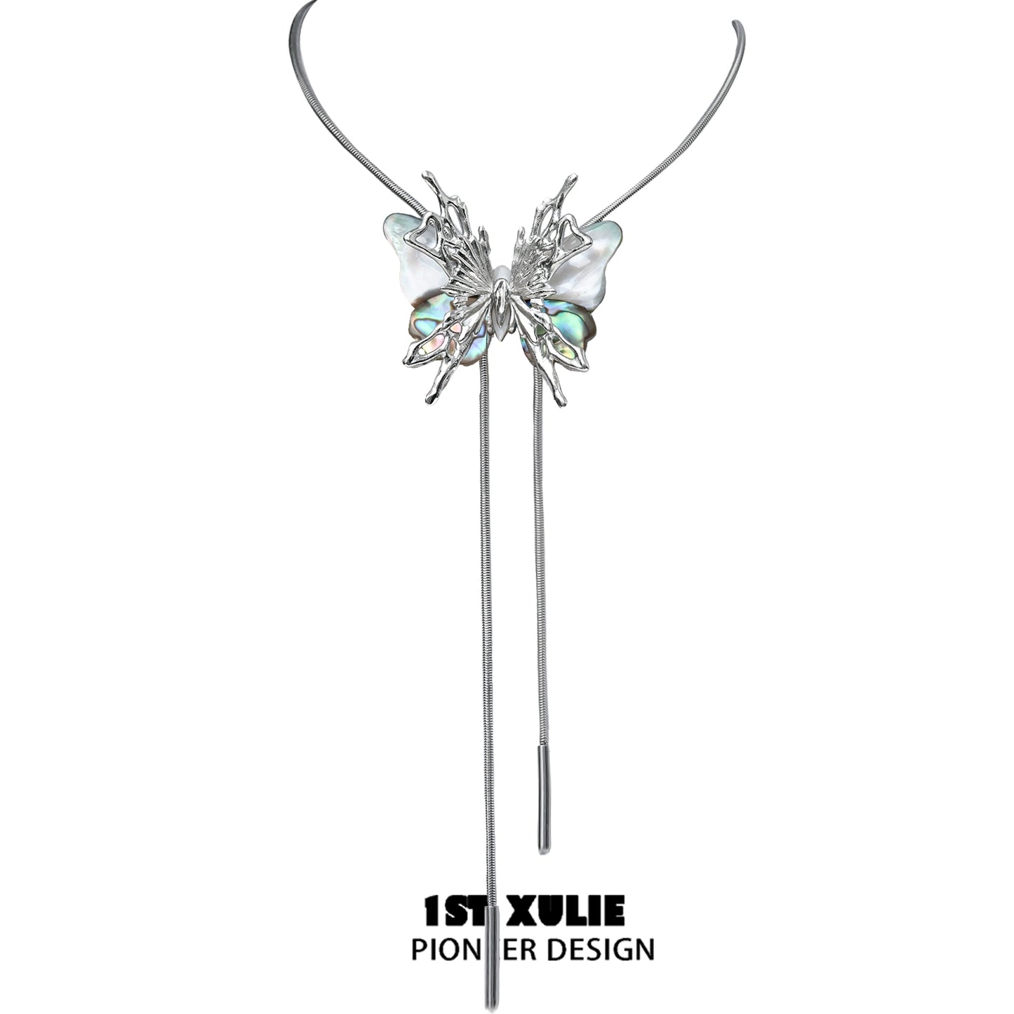 Y2K Steampunk Butterfly Necklace