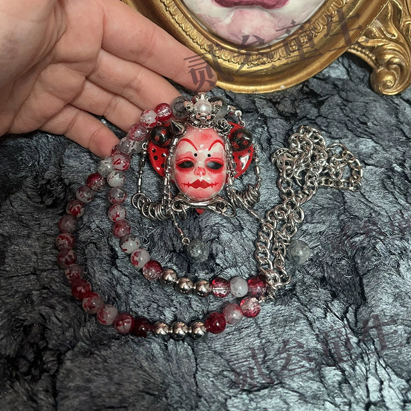 Necklaces-Ersan Tongsheng Original Handmade Heavy Industry Punk Doll Necklace Metal Niche Design Necklace