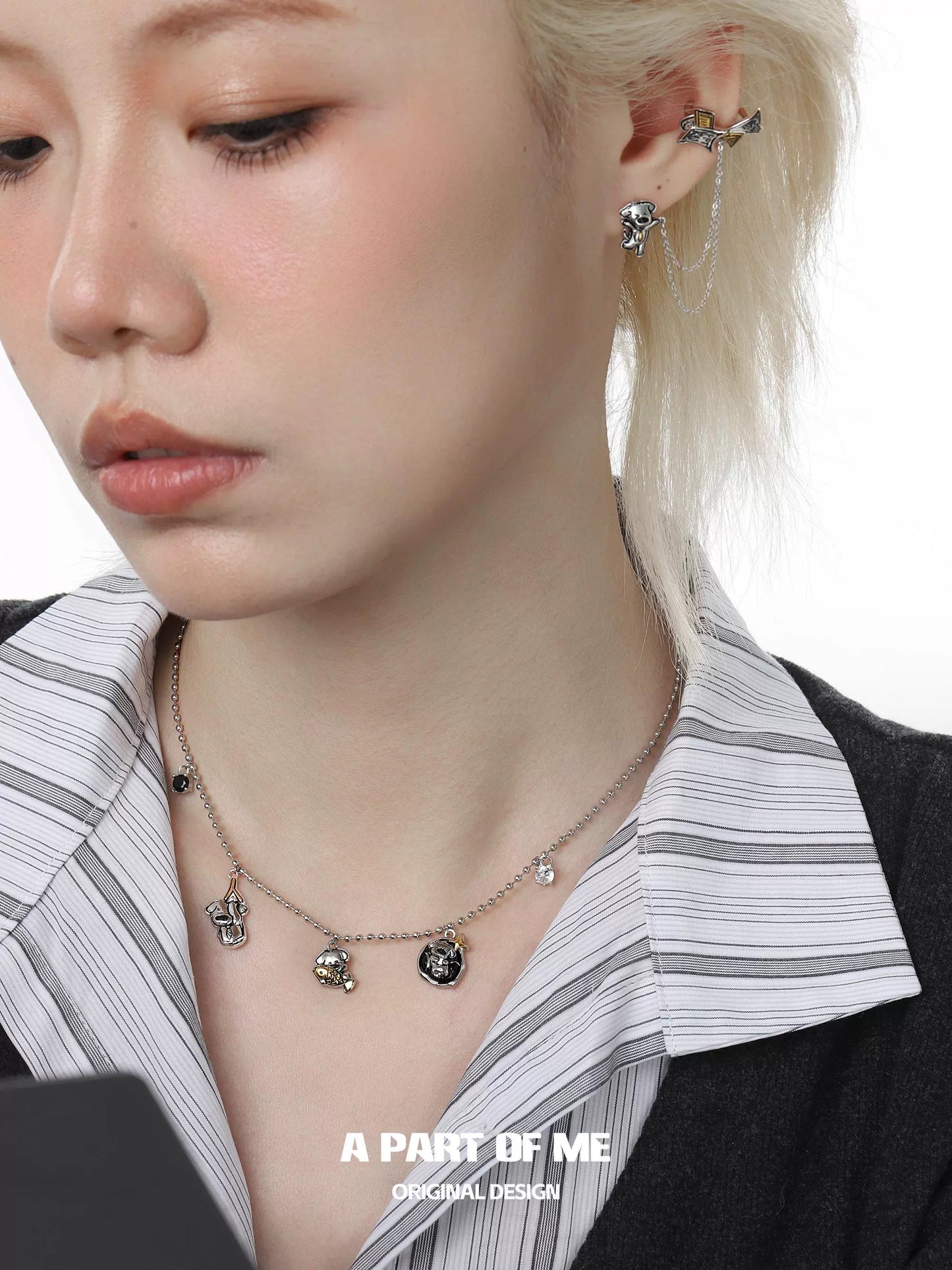 Rebel Puppy Chain Earrings