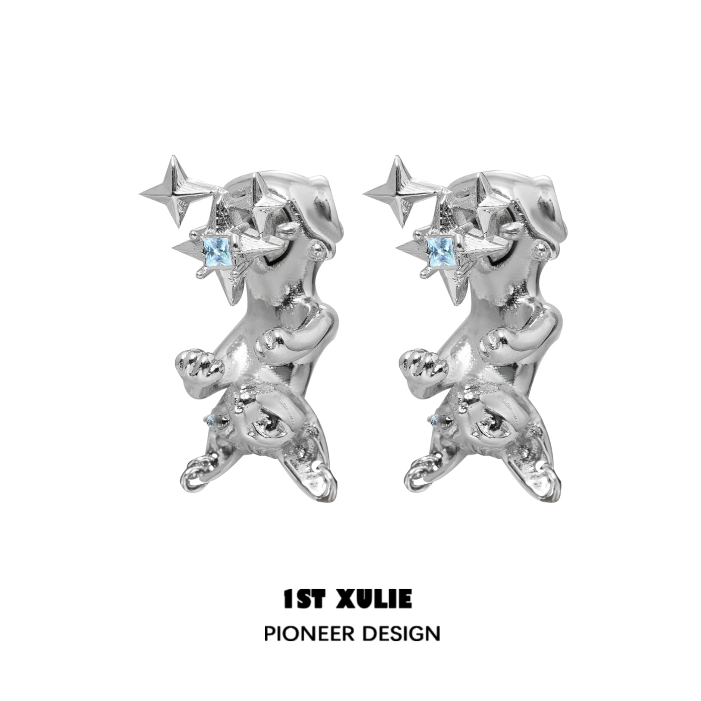 Cat Starfall Cool Stud Earrings