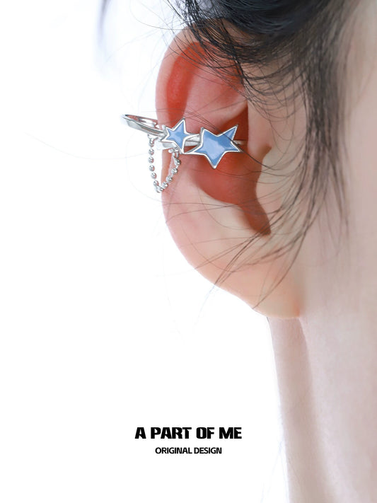 Galactic Blue Star Earrings