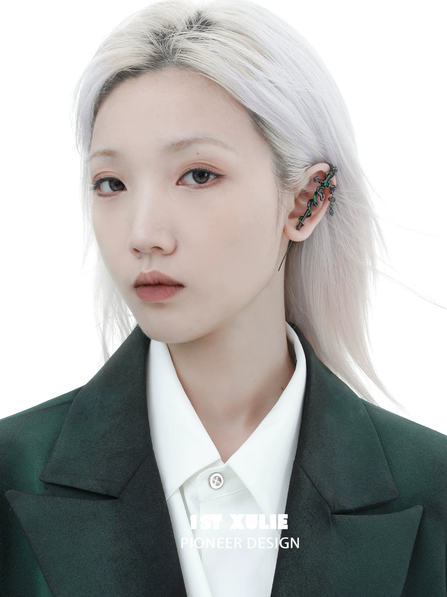 Slytherin Curse Cross Piercing Earring