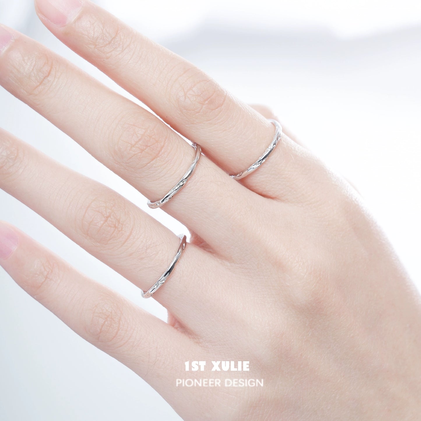 Exquisite Textured Silver Ring