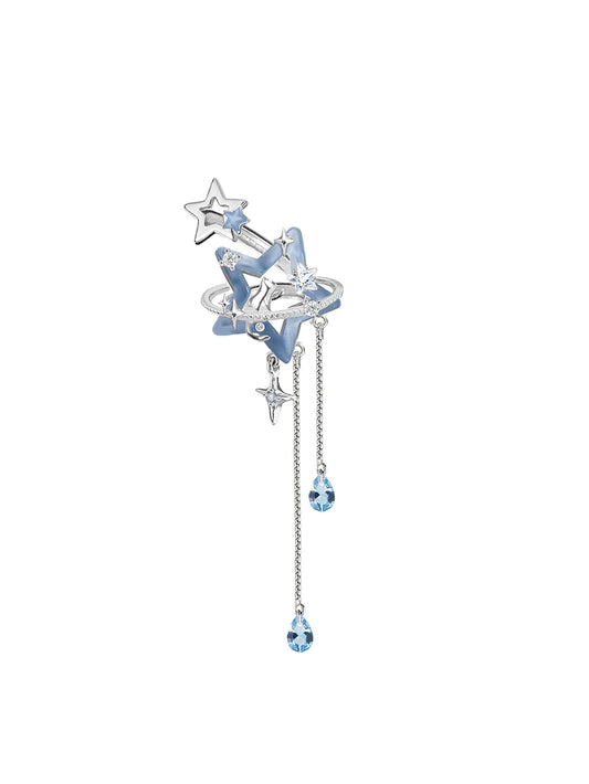 Ice Blue Star Ear Cuffs