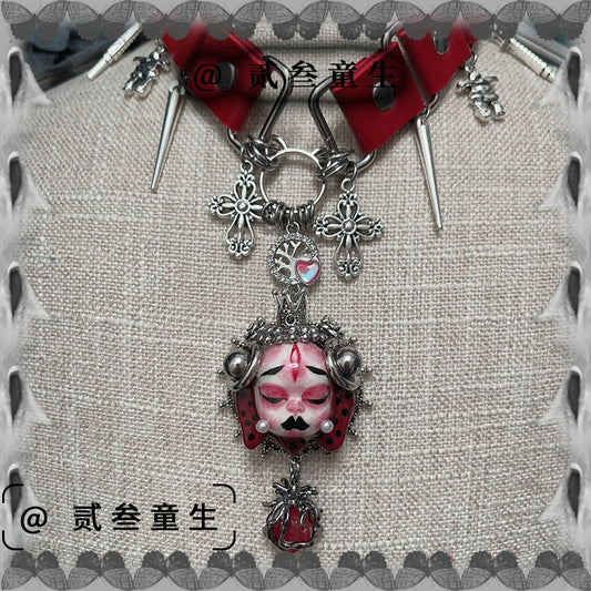 Choker-Ersan Tongsheng Original Handmade Necklace Spice Girl Sweet Cool Futuristic Niche Premium Light Luxury Heavy Industry Tide Choker