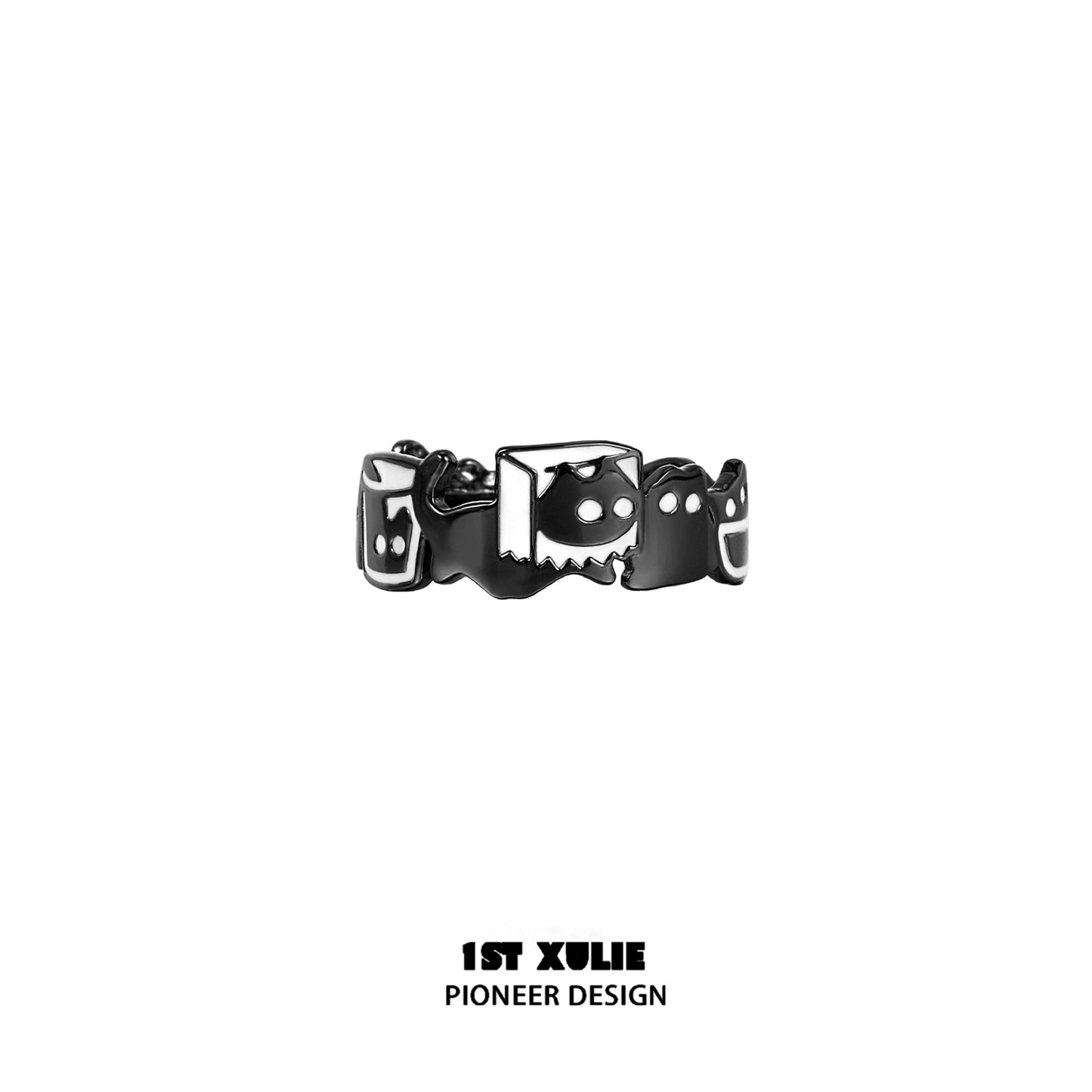 Y2K Mischievous Black Cat Ring