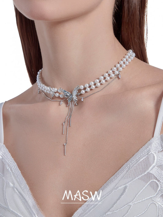 Butterfly Dance Pearl Choker