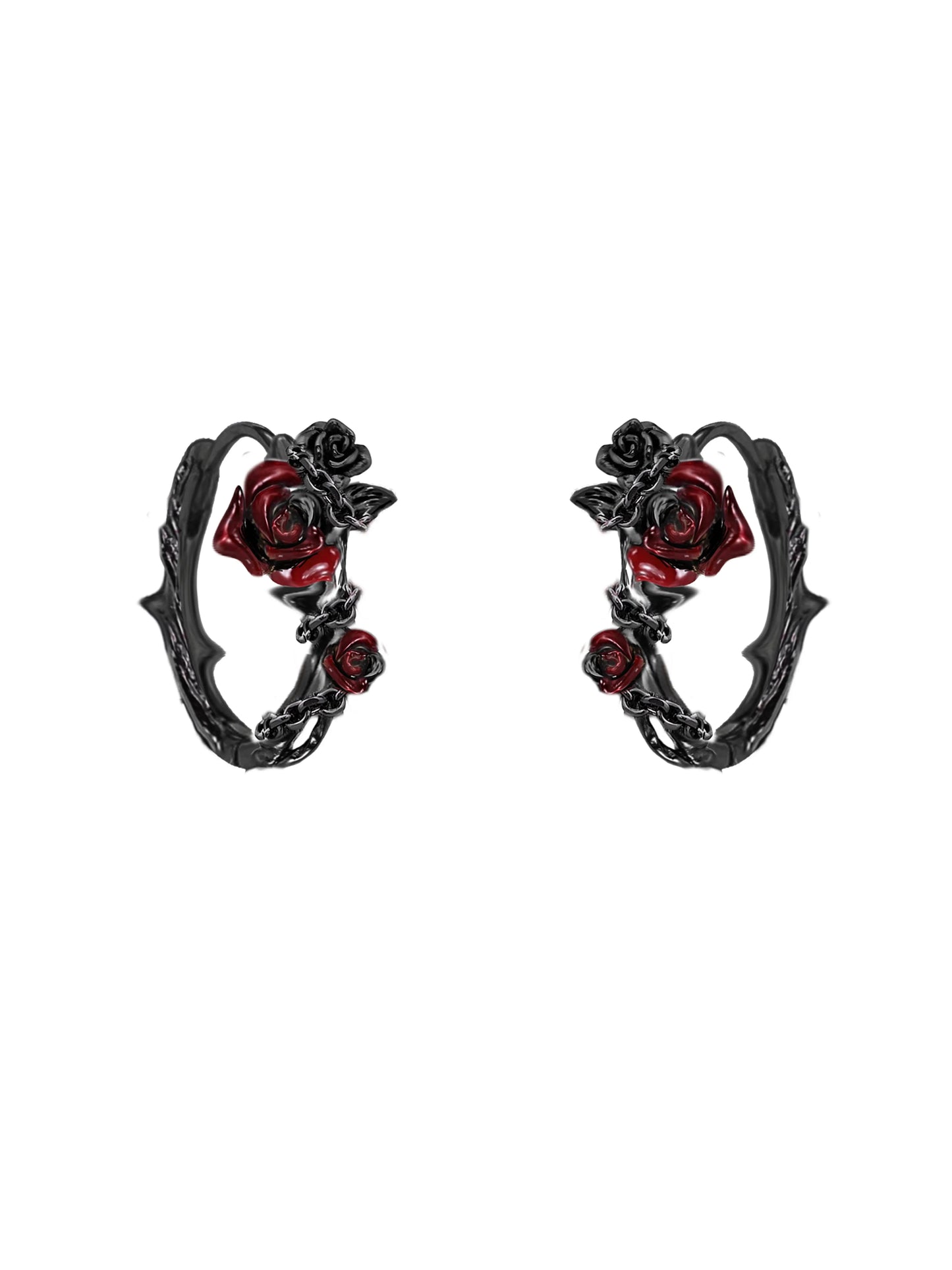 Red Rose Gothic Earrings