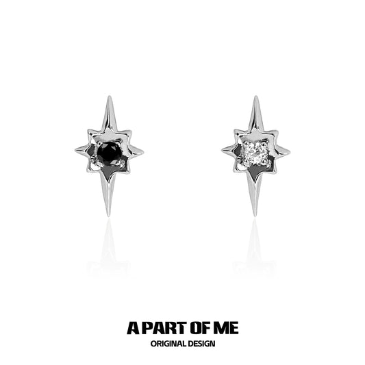 Silent Radiance Star Stud Earrings
