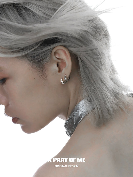 Neutral Tetragonal Star Earrings