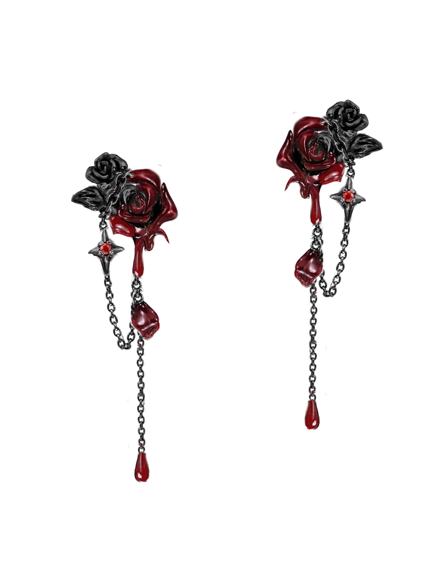 Thorns Rose Tassel Earrings