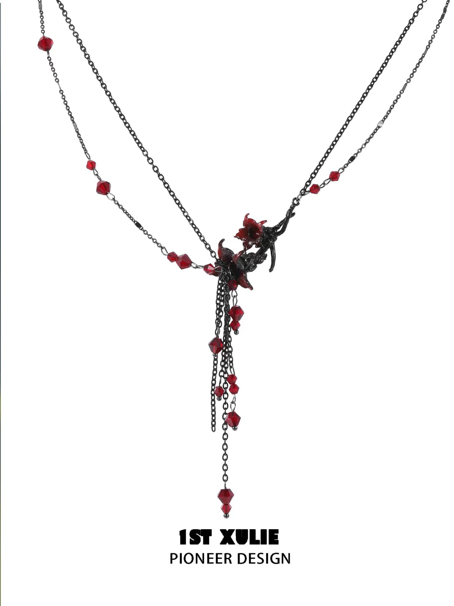 Blood Mandala Tassel Necklace
