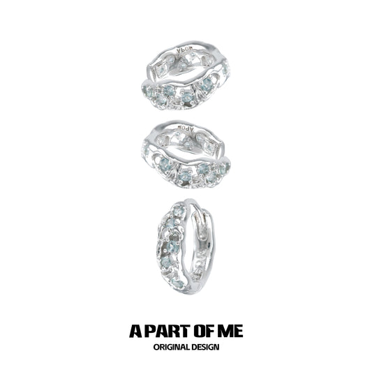 Icy Blue Zircon Chill Ear Cuffs