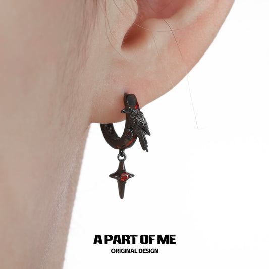 Bloodstained Crow Earrings