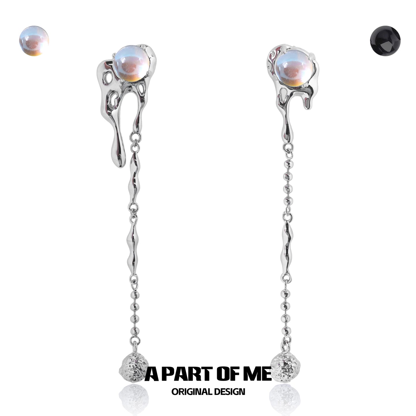 Dark Moonstone Rebel Earrings