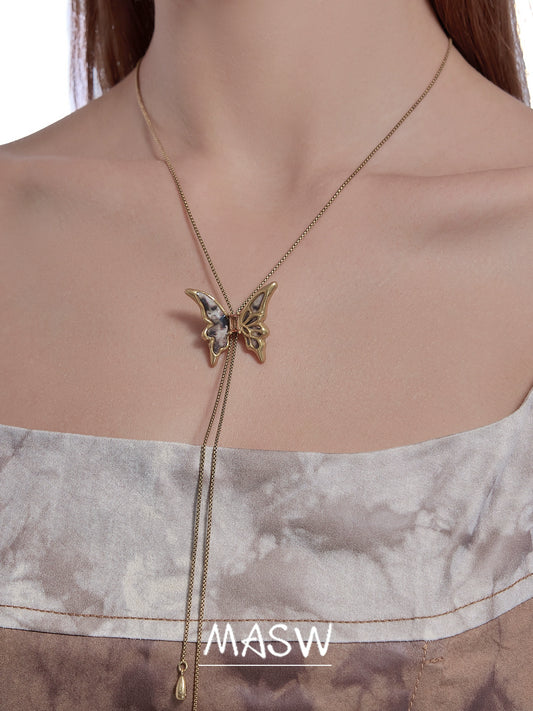 Leopard Butterfly Necklace