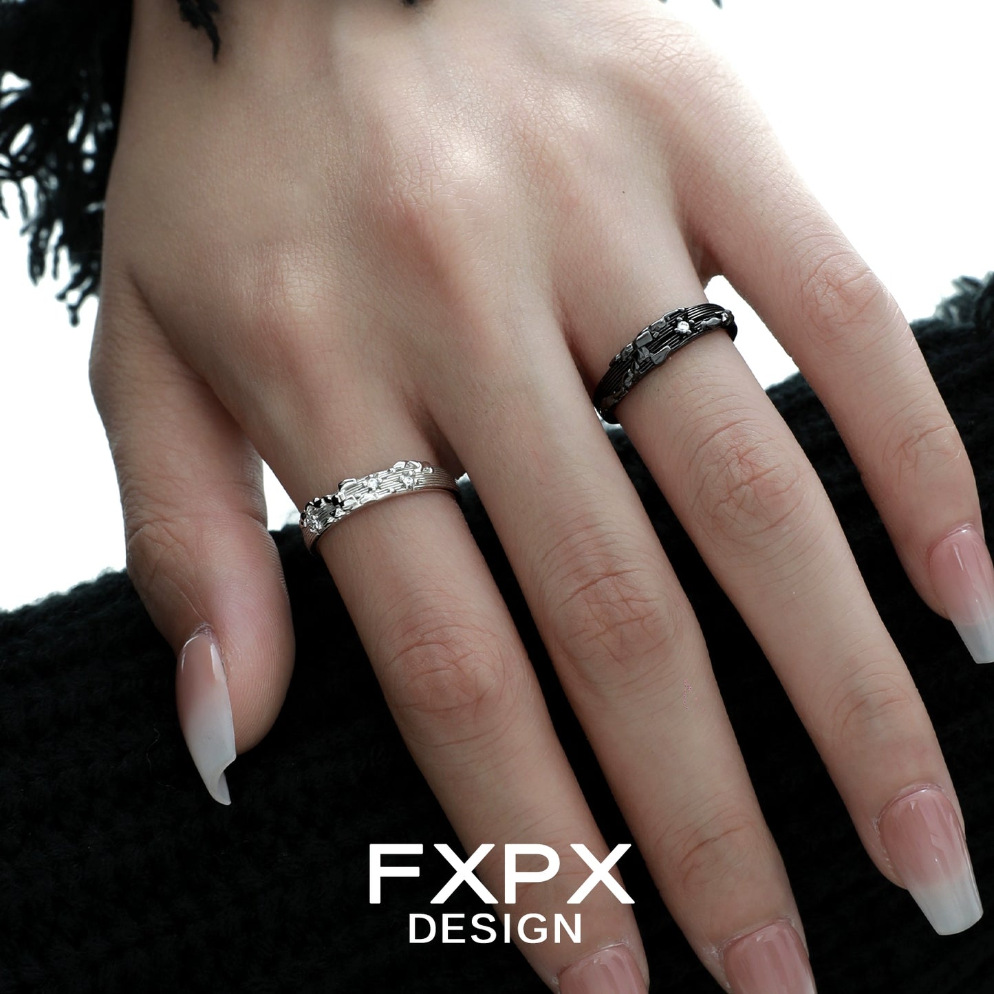 Mystic Map Couple Rings