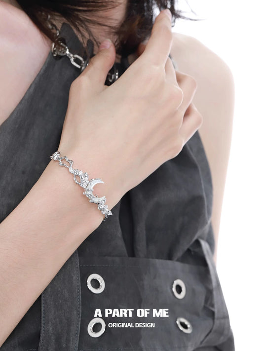 Frosted Moonlight Silver Bracelet