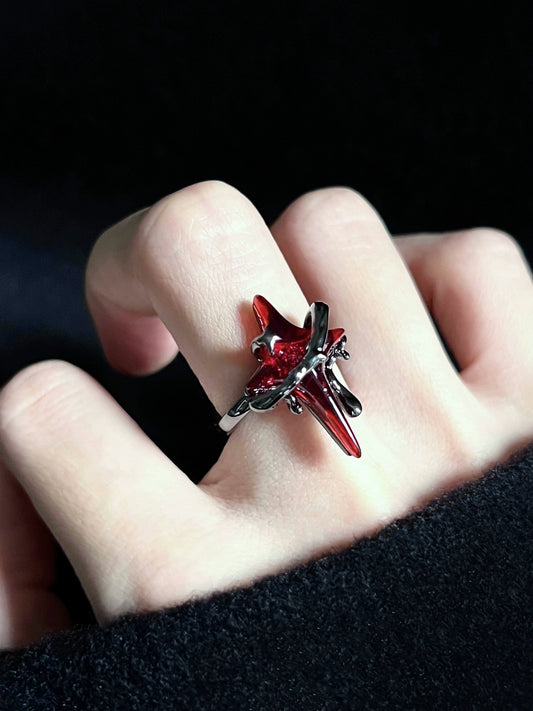 "Sanguine Thorns" Lava Necklace