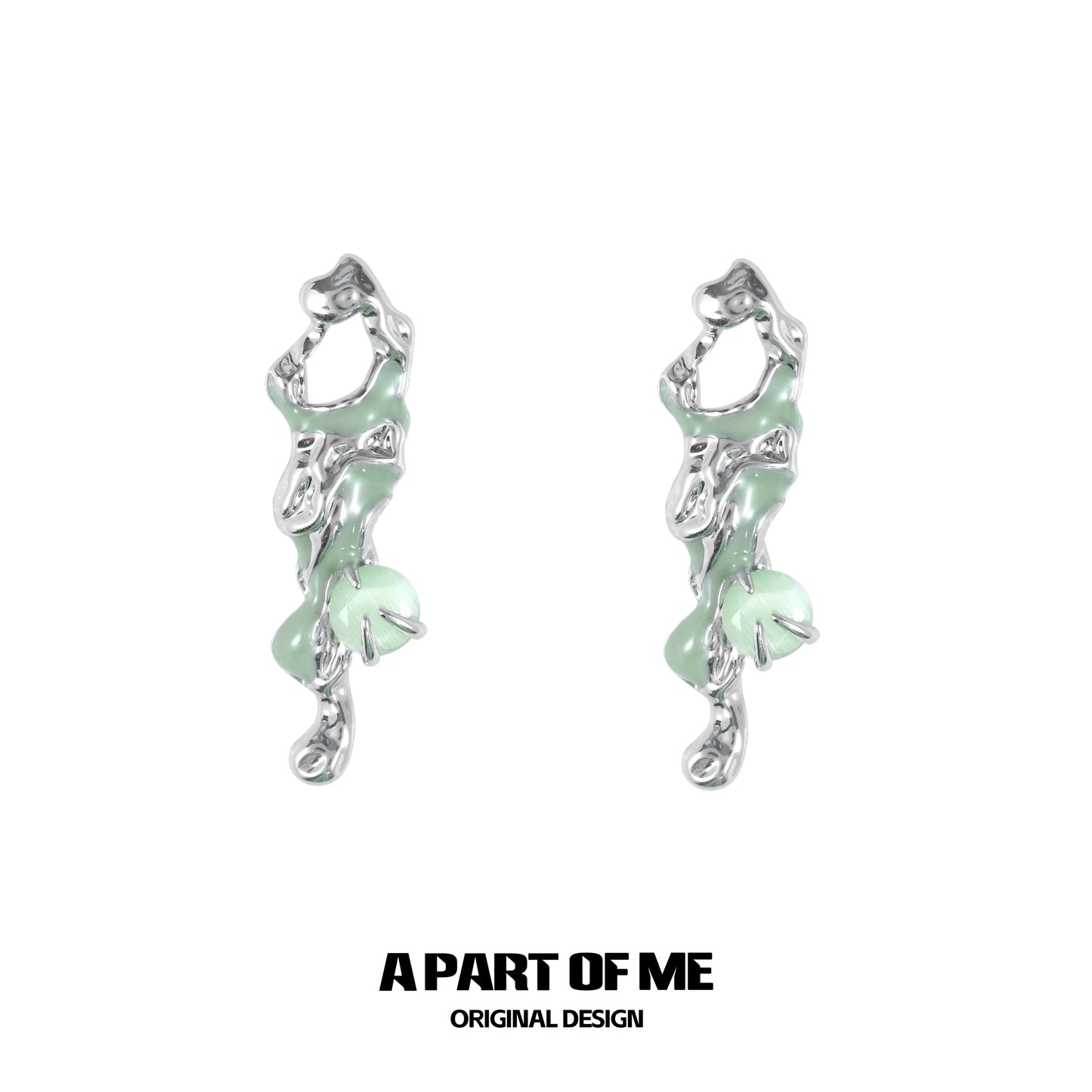 Elegant Green Opal Earrings