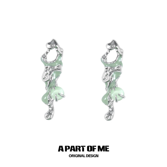 Elegant Green Opal Earrings